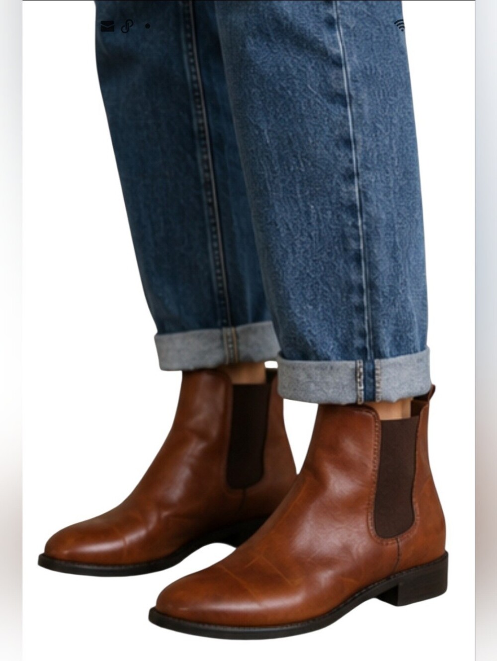 Unisa Flex Brown Leather Chelsea Ankle Boots Women’s 8.5 Made in Brazil